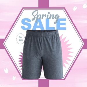 2 Men's Performance Elastic-Waist Shorts - Gray